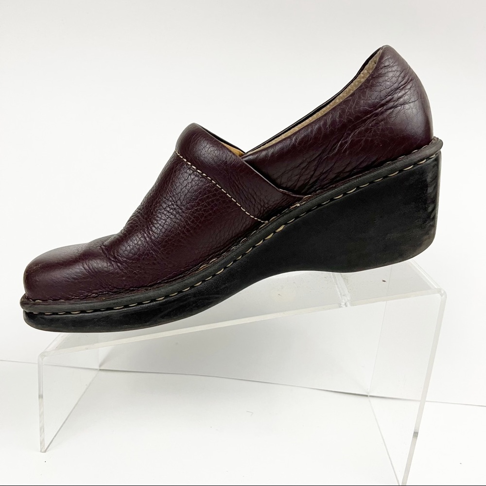 Born Brown Leather Comfort Clog Size 8 - Picture 5 of 8